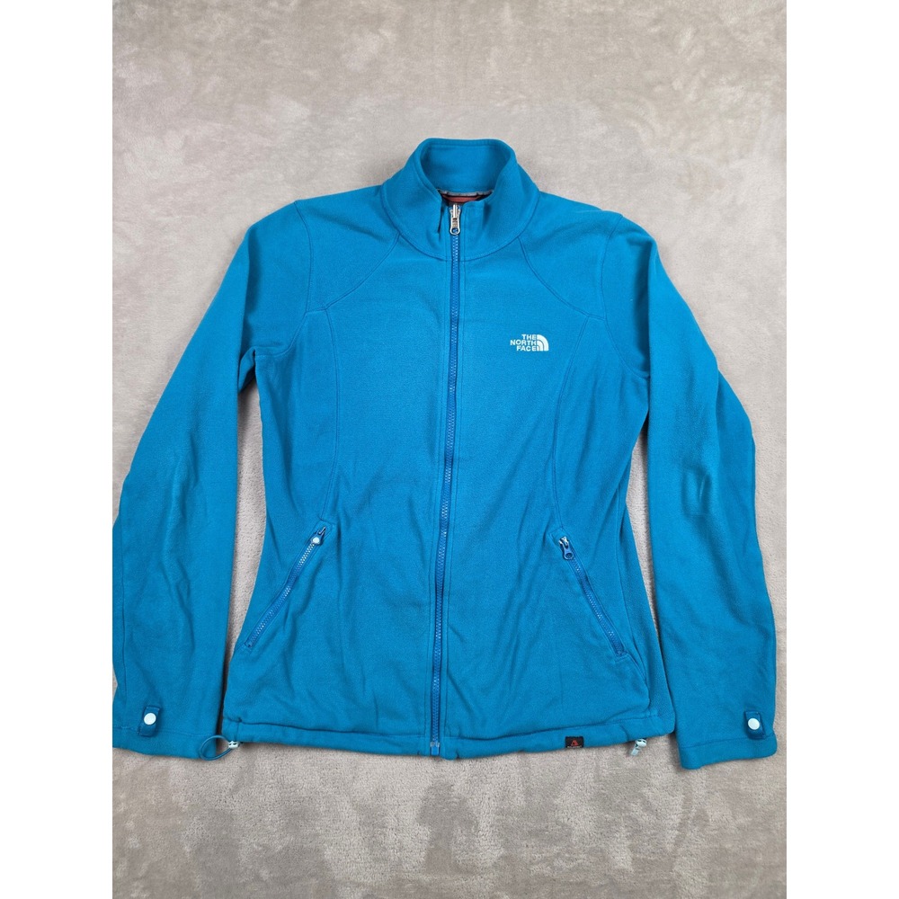 The North Face Fleece Jacket Womens Medium Blue Polartec Full Zip Mock Neck